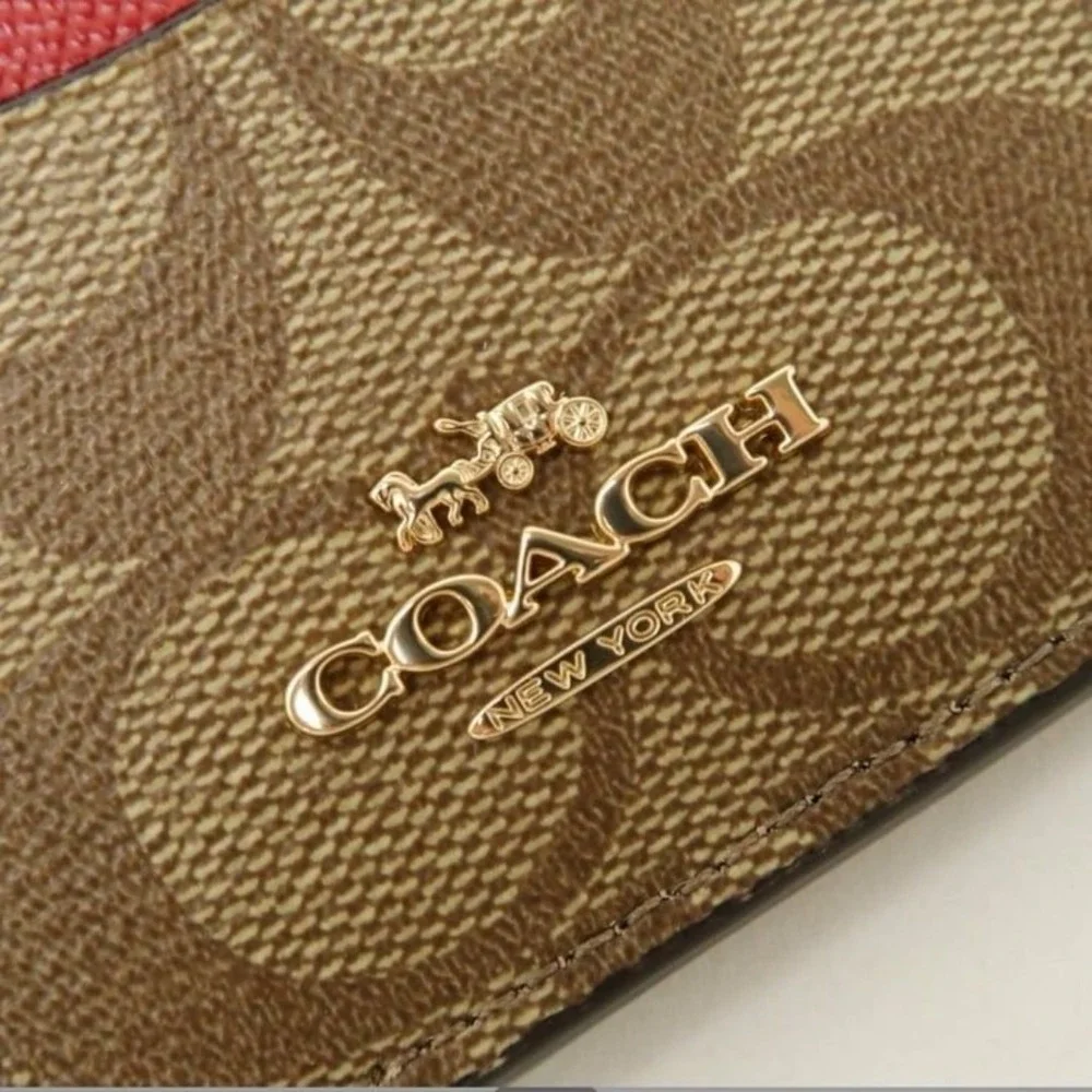 COACH Signature ID Case & Photo Keychain IN‎ GIFT BOX NWT